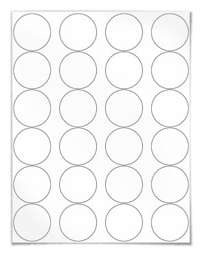 3.33 Round label, Our WL-375 (same size as Avery 5295) Labels for laser  and inkjet