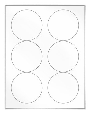 3.33 Round label, Our WL-375 (same size as Avery 5295) Labels for laser  and inkjet