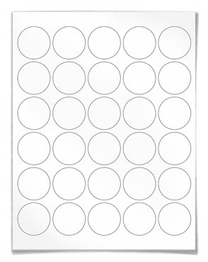 1 Circle Blank Label Template - OL1025