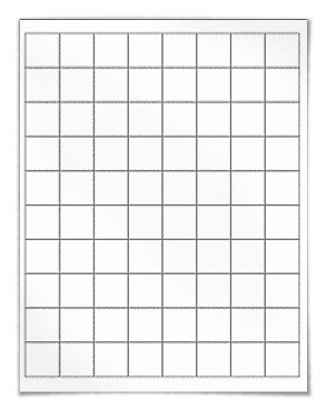 400 Quarter Page Blank Square Corner Printable Large Labels