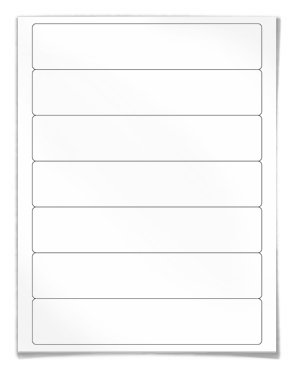 4 x 5 Rectangle Recycled White Label Sheet (Rounded Corners