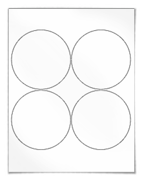 4 x 5 Rectangle Recycled White Label Sheet (Rounded Corners