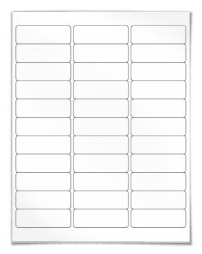2.5 x 2.5 Square Waterproof Labels, Blank, White